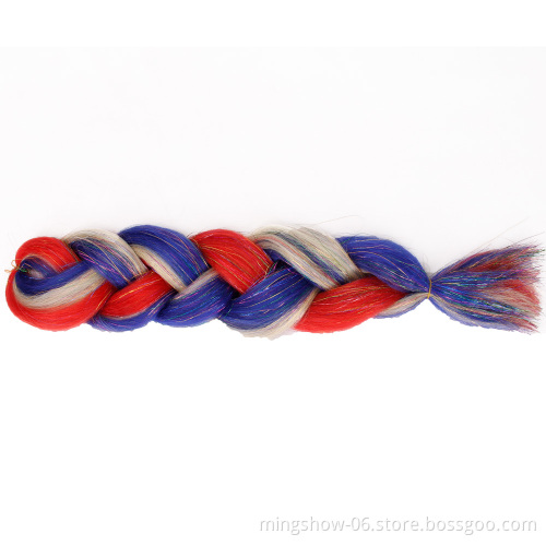 Colorful braiding hair wholesale and jumbo synthetic synthetic hair  For African Crochet braided wigs hair
